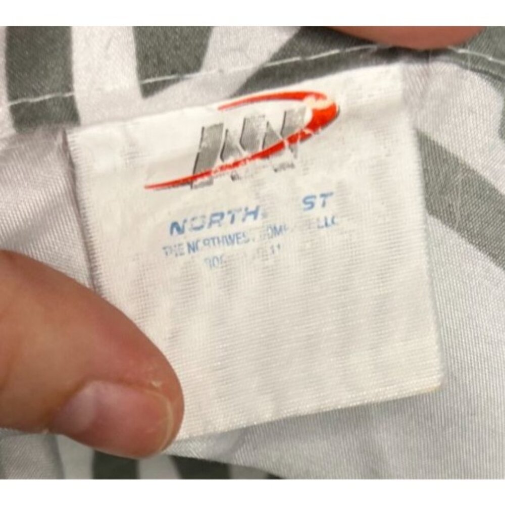 NFL Twin Flat Sheet Gray Logo Repeat Northwest Bedding - Picture 4 of 4
